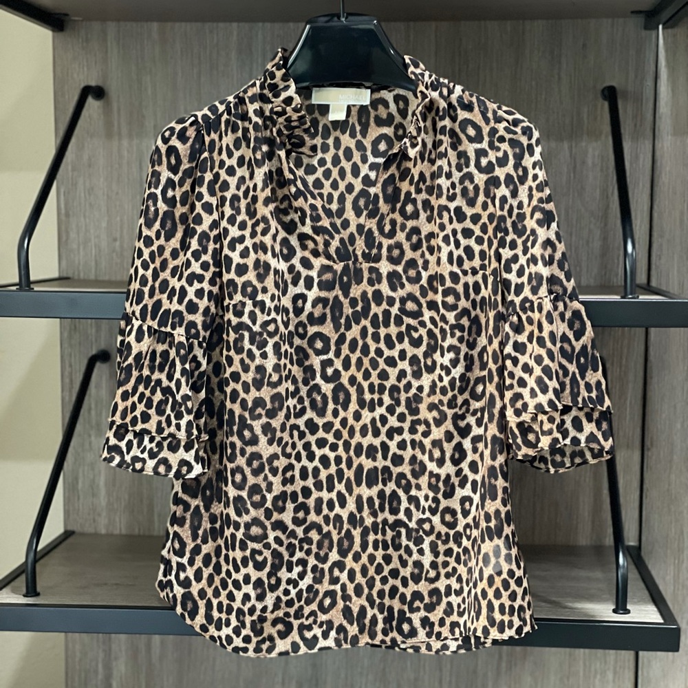 Michael Kors leopard print Xs blouse